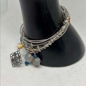 Vintage Upcycle Multi Stone Bracelet Stack